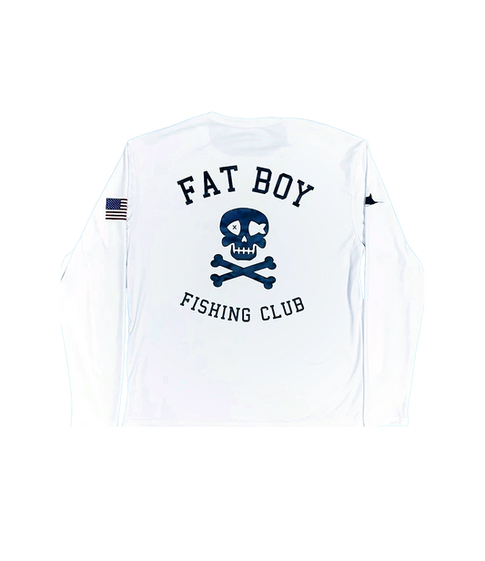 White and Navy Blue Long Sleeve