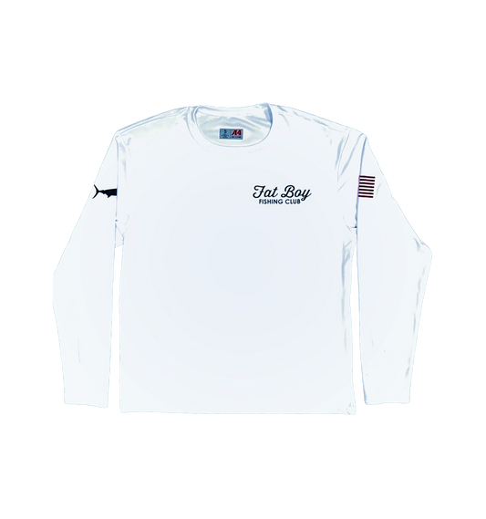 White and Navy Blue Long Sleeve