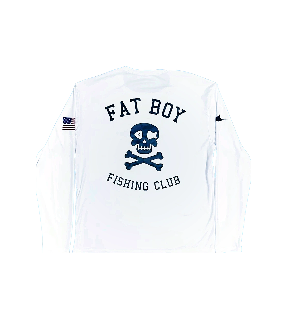 White and Navy Blue Long Sleeve